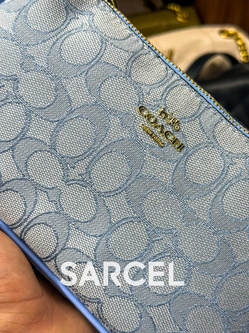 Sac Bandoulière Coach Bleu – Confectionné En Toile & Finitions Haute Qualité CH-1001