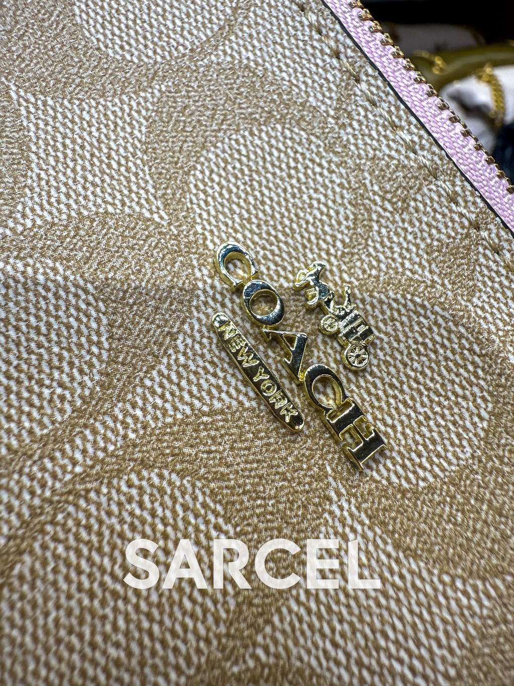 Sac Bandoulière Coach Rose taupe – Confectionné En Toile & Finitions Haute Qualité CH-1002