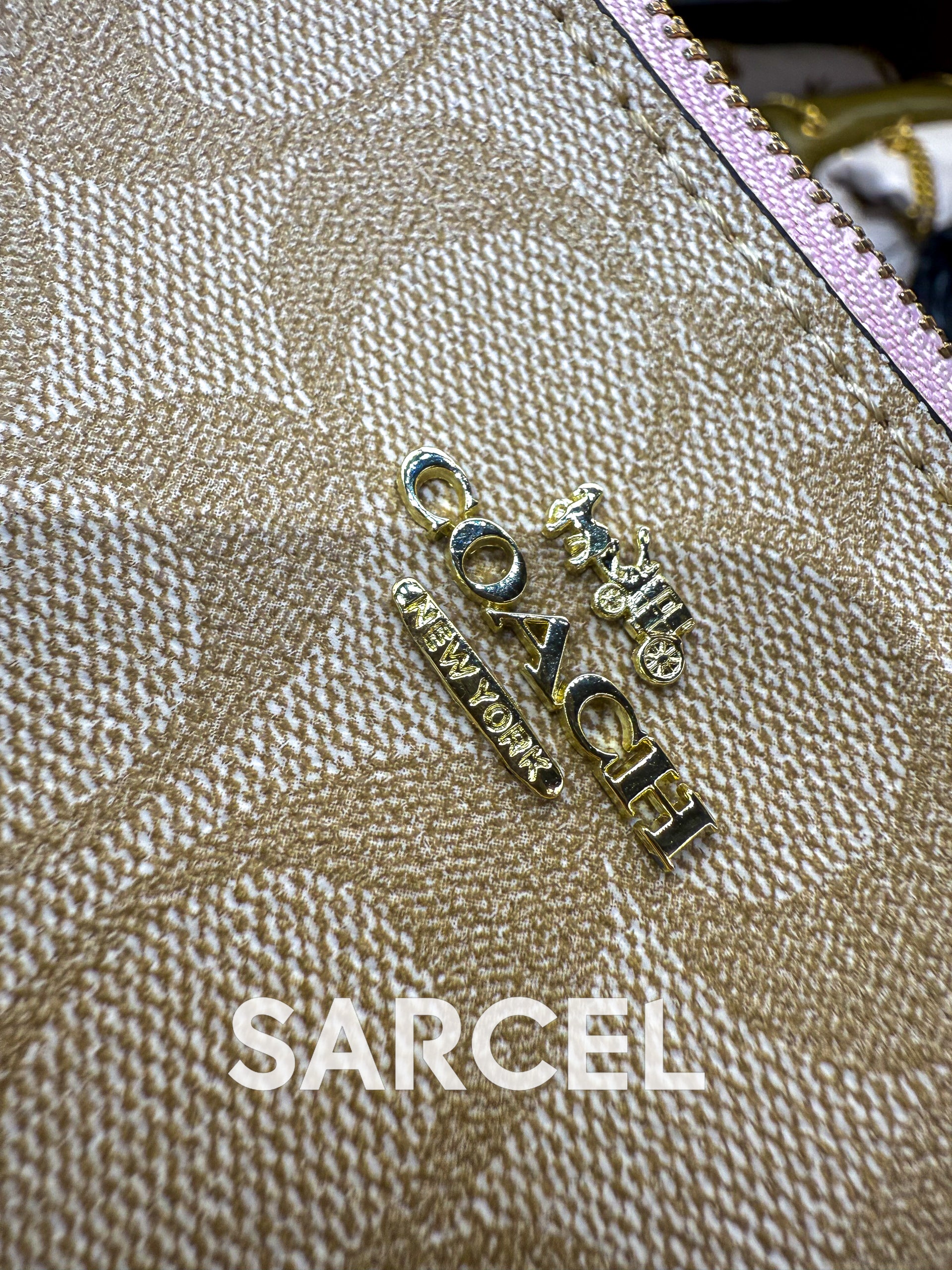 Sac Bandoulière Coach Rose taupe – Confectionné En Toile & Finitions Haute Qualité CH-1002