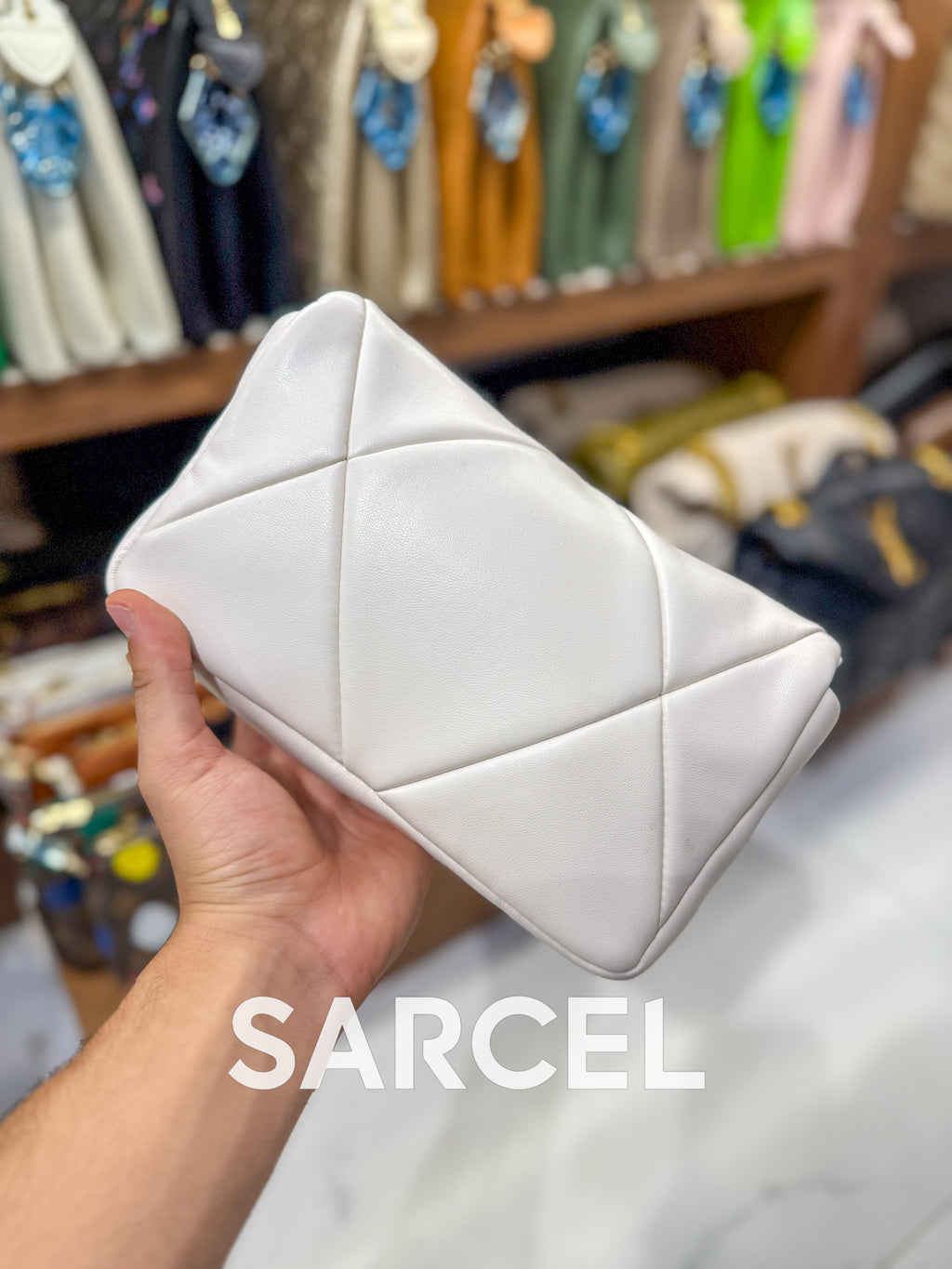 Sac Bandoulière Marc Jacob Blanc – 100% Cuir Véritable & Finitions Haute Qualité MJ-1006