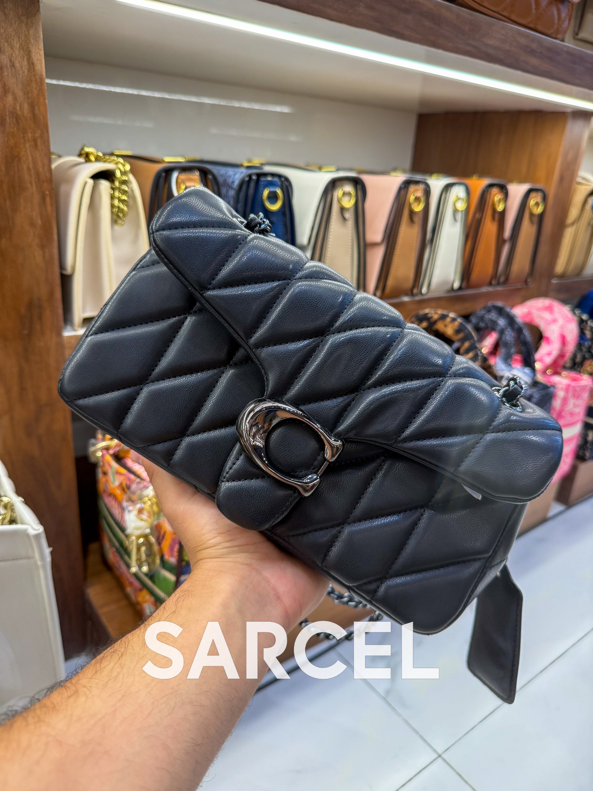 Sac Bandoulière Coach Noir – 100% Cuir Véritable & Finitions Haute Qualité CH-1011