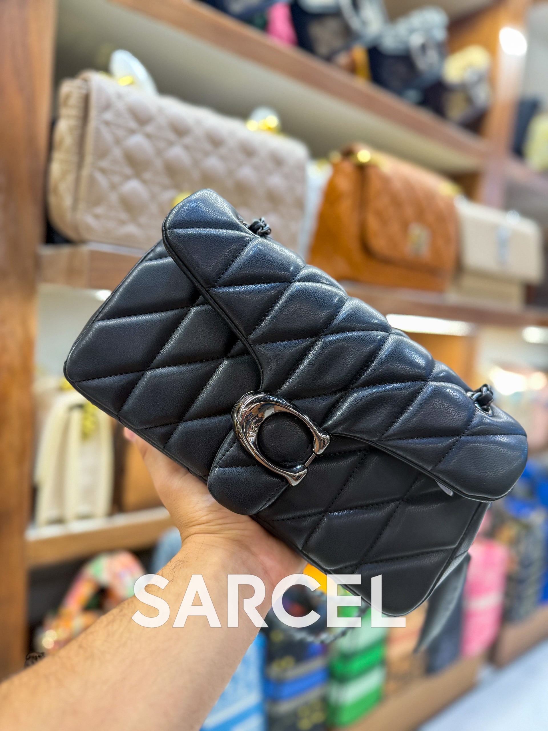 Sac Bandoulière Coach Noir – 100% Cuir Véritable & Finitions Haute Qualité CH-1011