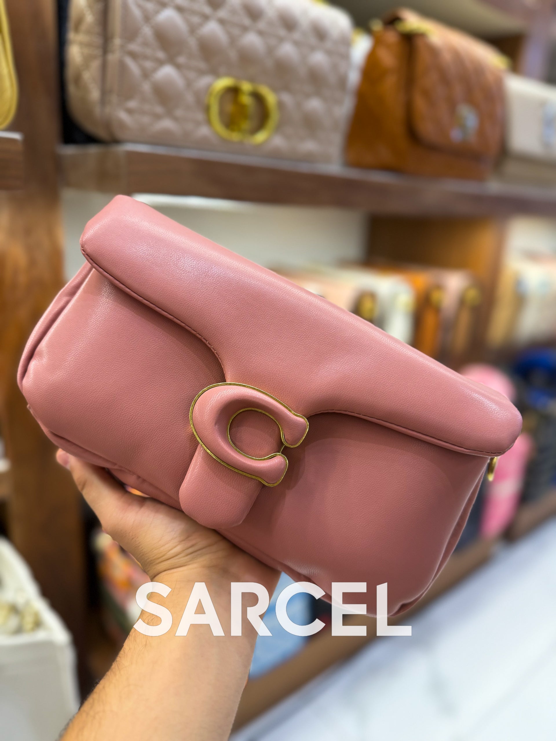 Sac Bandoulière Coach Rose Blush – 100% Cuir Véritable & Finitions Haute Qualité CH-1013