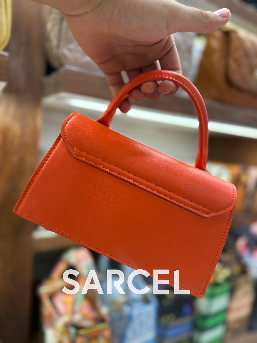 Sac Bandoulière Jaquemus Orange Mandarine – 100% Cuir Véritable & Finitions Haute Qualité JQ-1018