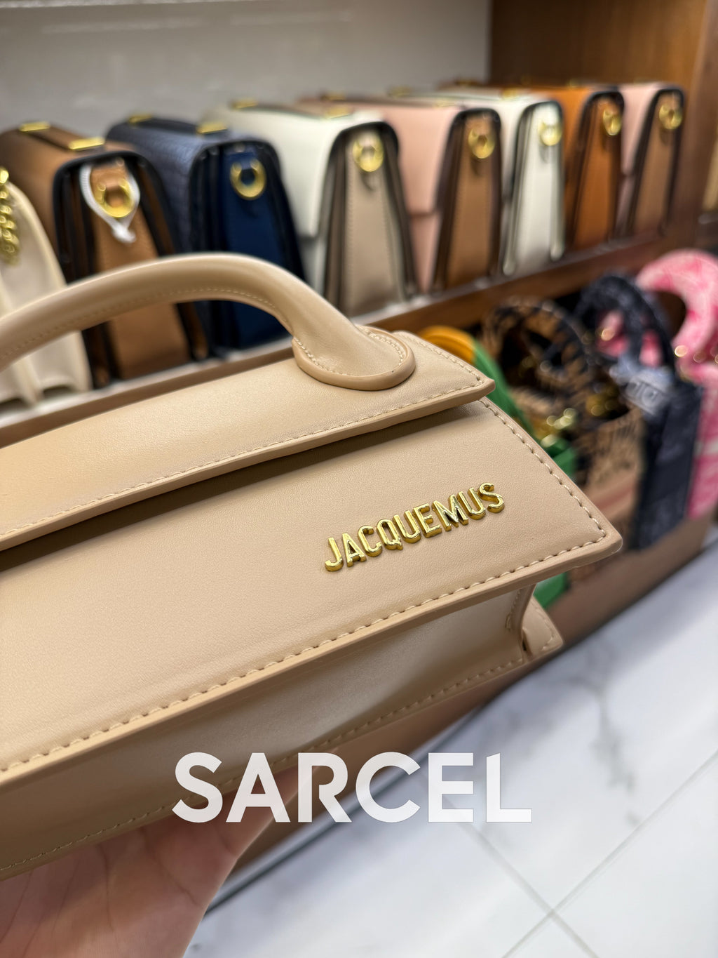 Sac Bandoulière Jaquemus Beige Créme – 100% Cuir Véritable & Finitions Haute Qualité JQ-1019