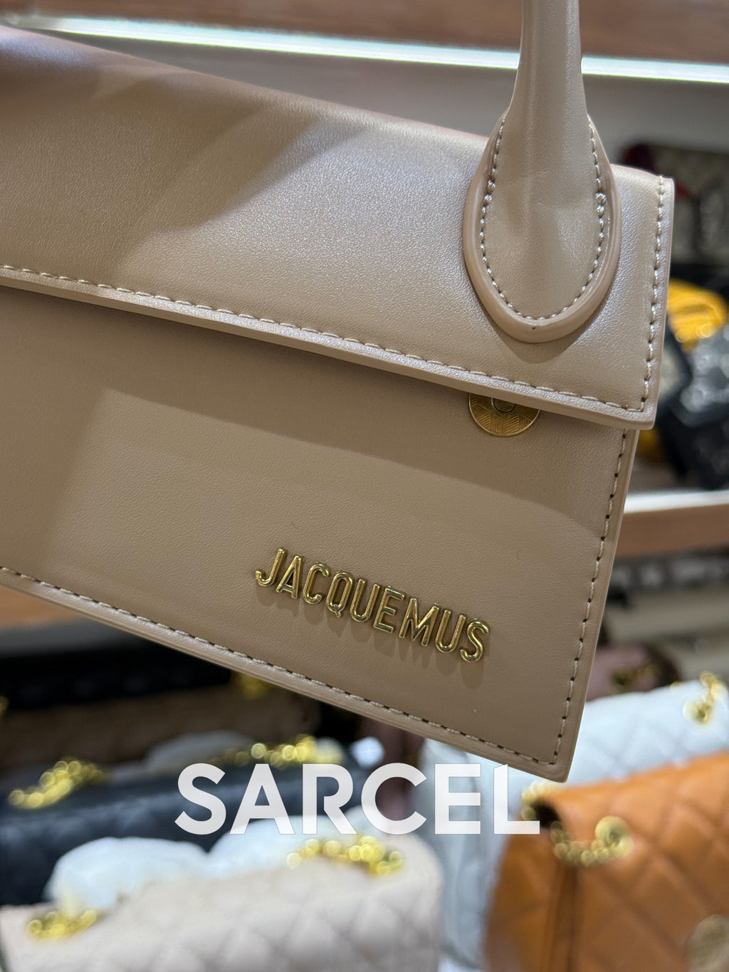 Sac Bandoulière Jaquemus Beige Créme – 100% Cuir Véritable & Finitions Haute Qualité JQ-1019
