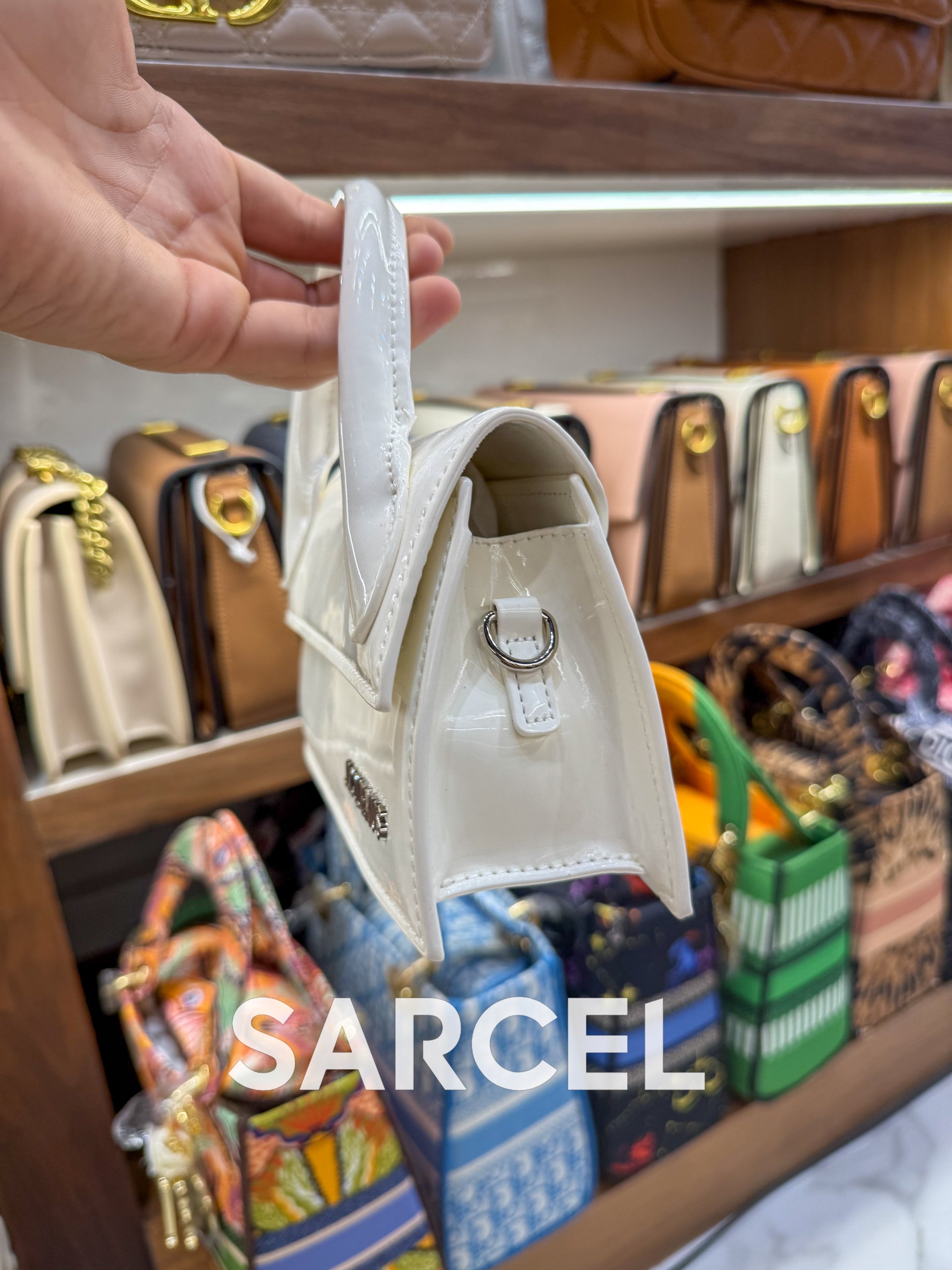 Sac Bandoulière Jaquemus Blanc Glacé – 100% Cuir Véritable & Finitions Haute Qualité JQ-1020