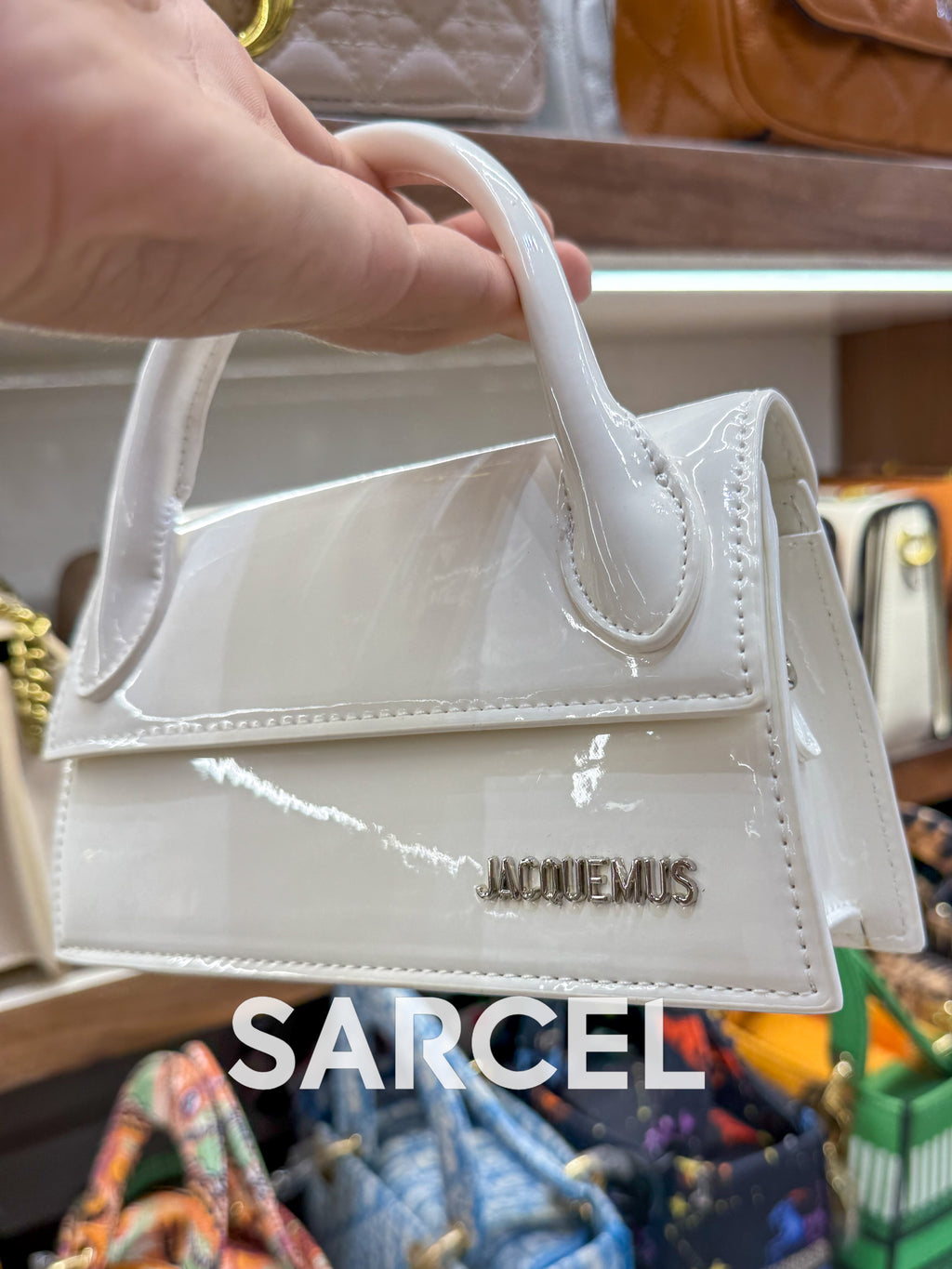 Sac Bandoulière Jaquemus Blanc Glacé – 100% Cuir Véritable & Finitions Haute Qualité JQ-1020
