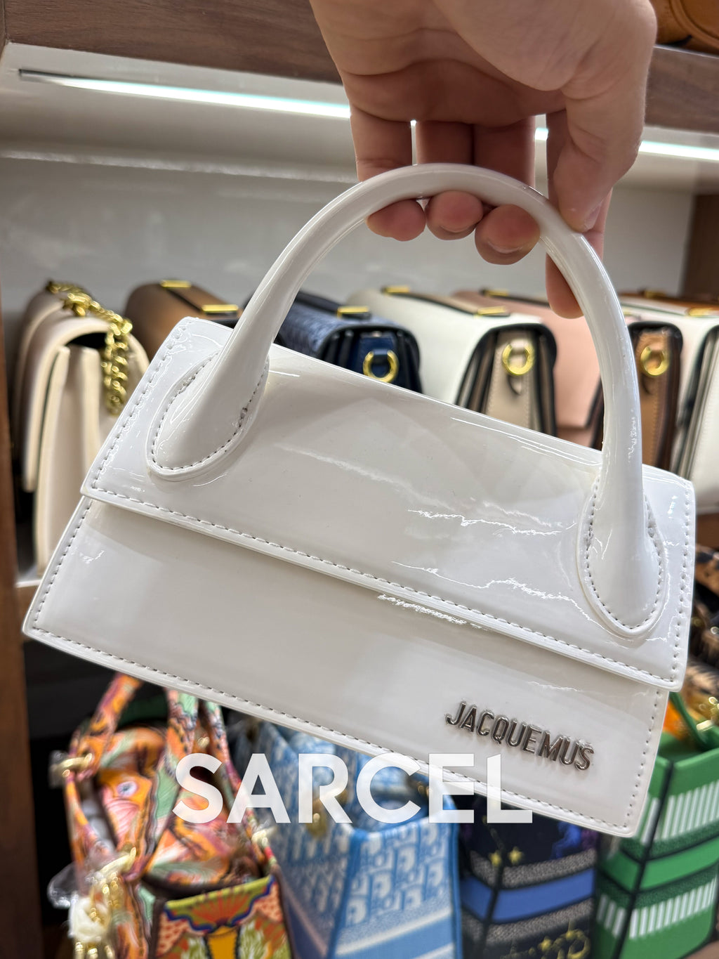 Sac Bandoulière Jaquemus Blanc Glacé – 100% Cuir Véritable & Finitions Haute Qualité JQ-1020