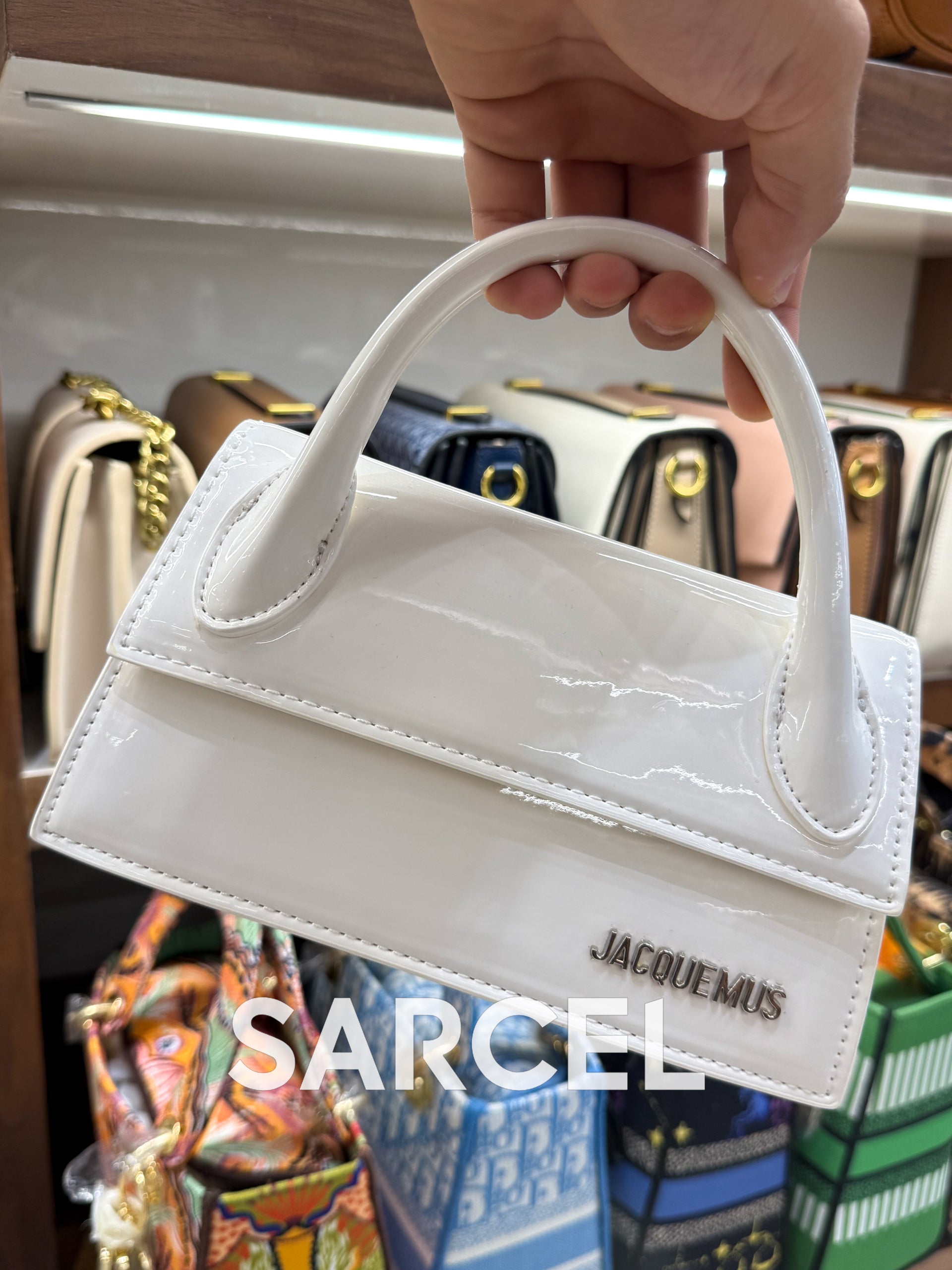 Sac Bandoulière Jaquemus Blanc Glacé – 100% Cuir Véritable & Finitions Haute Qualité JQ-1020