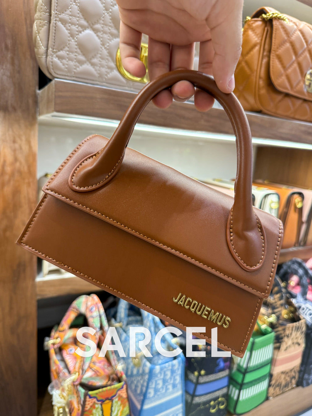 Sac Bandoulière Jaquemus Marron – 100% Cuir Véritable & Finitions Haute Qualité JQ-1021