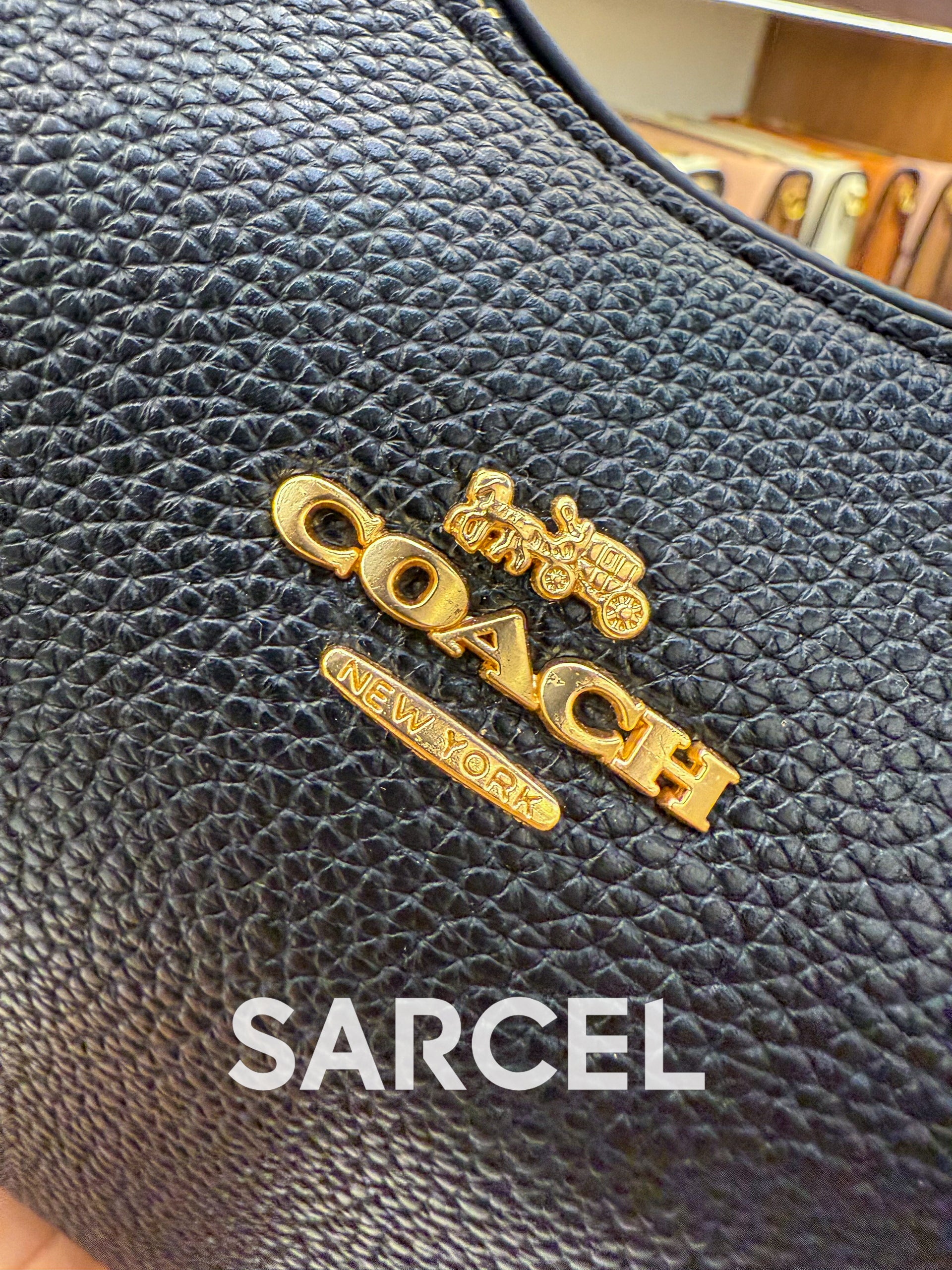 Sac Bandoulière Coach Noir – 100% Cuir Véritable & Finitions Haute Qualité CH-1014