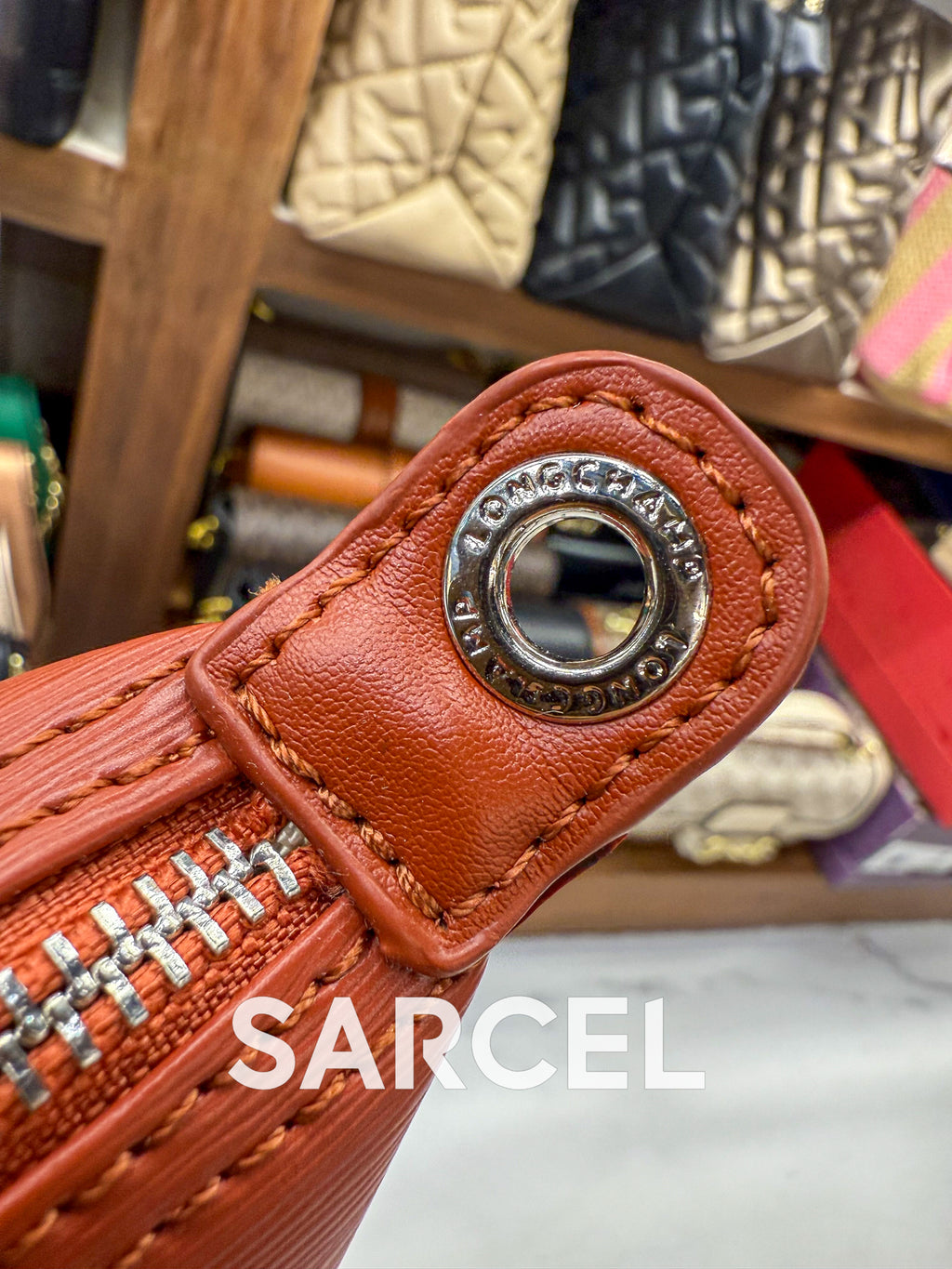 Sac Bandoulière Longchamp Orange Mandarine – 100% Cuir Véritable & Finitions Haute Qualité LC-1023