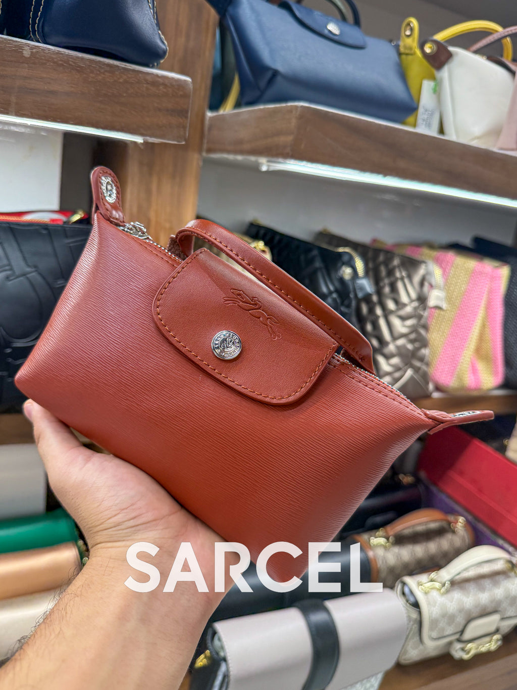 Sac Bandoulière Longchamp Orange Mandarine – 100% Cuir Véritable & Finitions Haute Qualité LC-1023