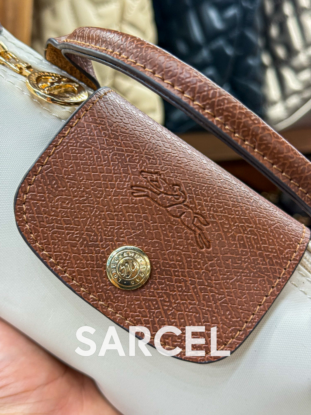 Sac Bandoulière Longchamp Beige Perle – 100% Cuir Véritable & Finitions Haute Qualité LC-1024