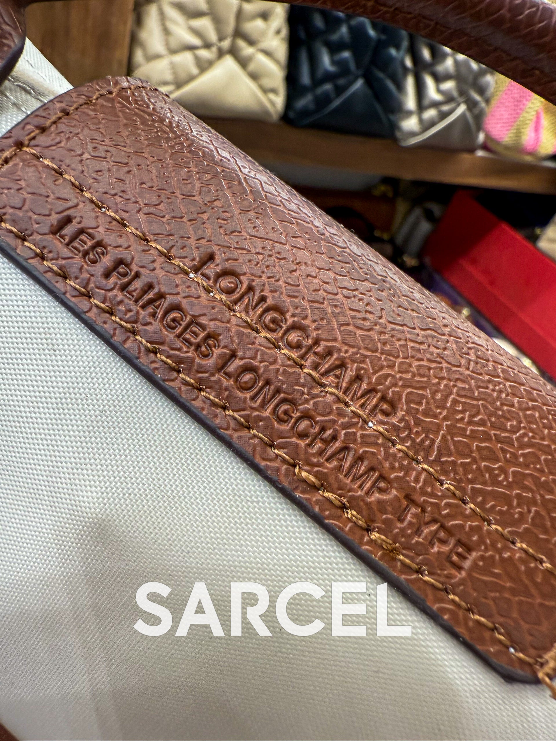 Sac Bandoulière Longchamp Beige Perle – 100% Cuir Véritable & Finitions Haute Qualité LC-1024