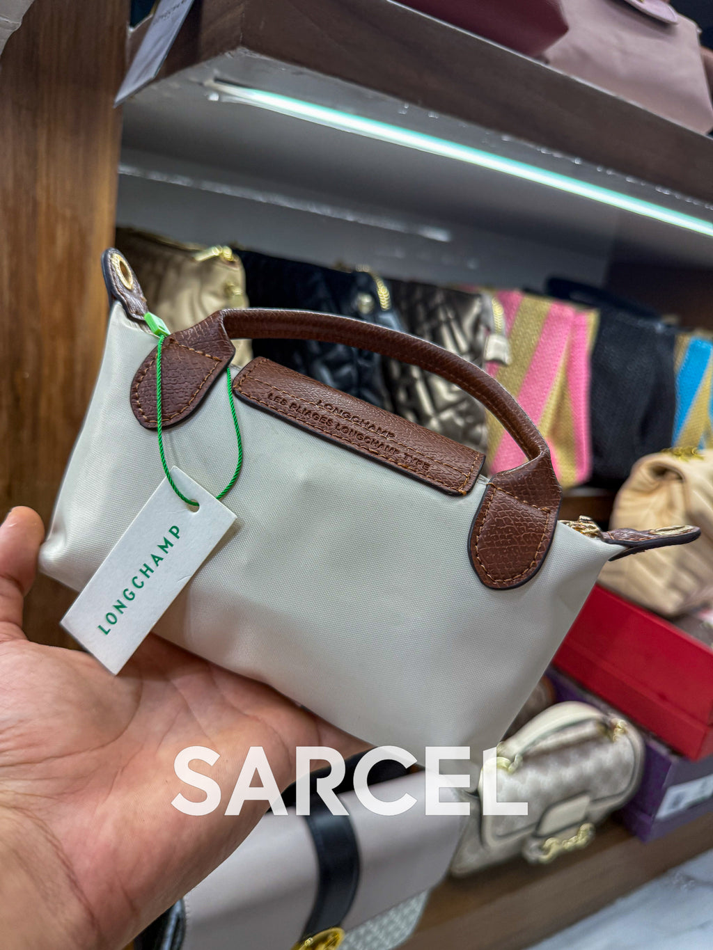 Sac Bandoulière Longchamp Beige Perle – 100% Cuir Véritable & Finitions Haute Qualité LC-1024