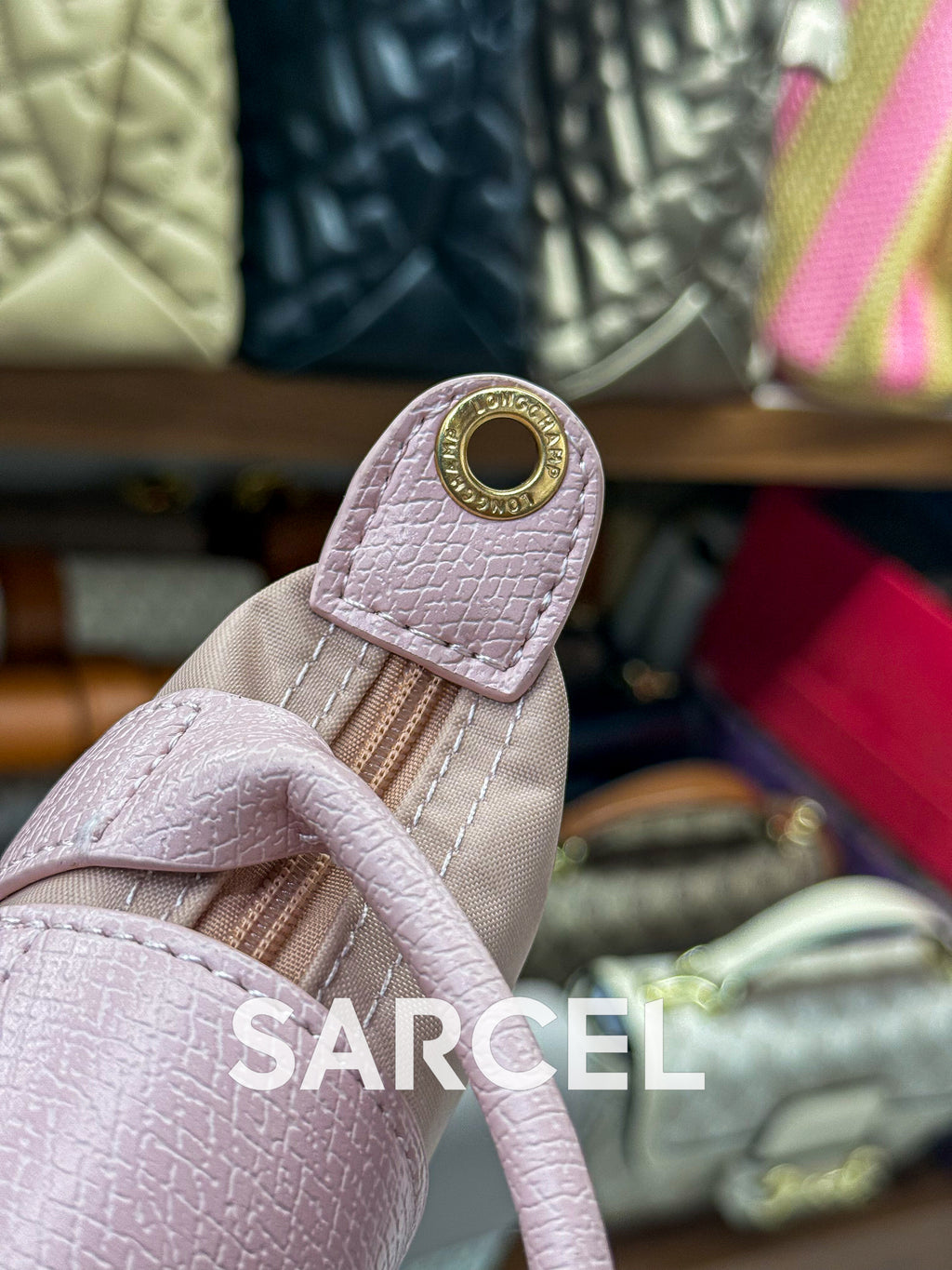 Sac Bandoulière Longchamp Rose Pâle – 100% Cuir Véritable & Finitions Haute Qualité LC-1025