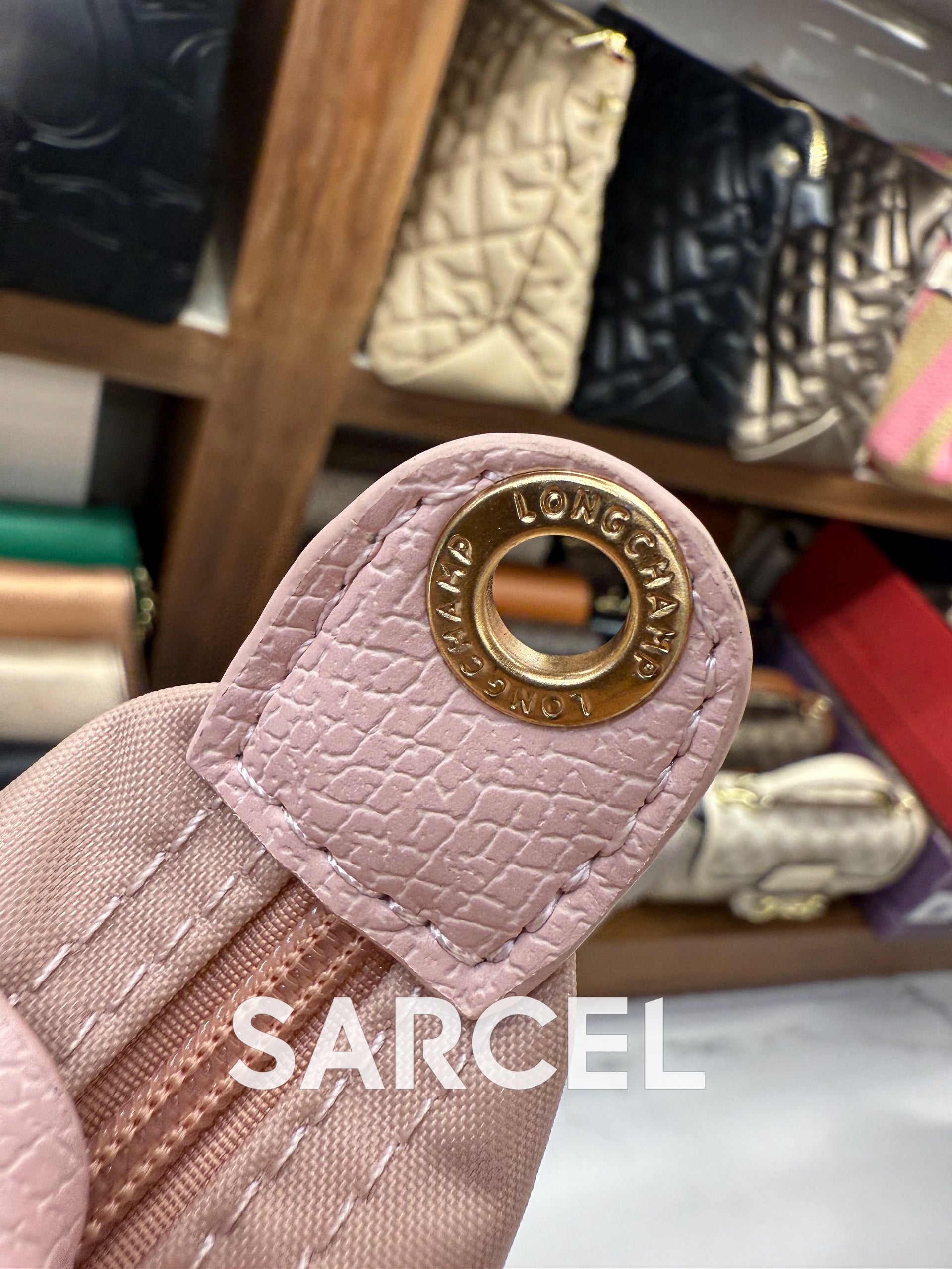 Sac Bandoulière Longchamp Rose Pâle – 100% Cuir Véritable & Finitions Haute Qualité LC-1025