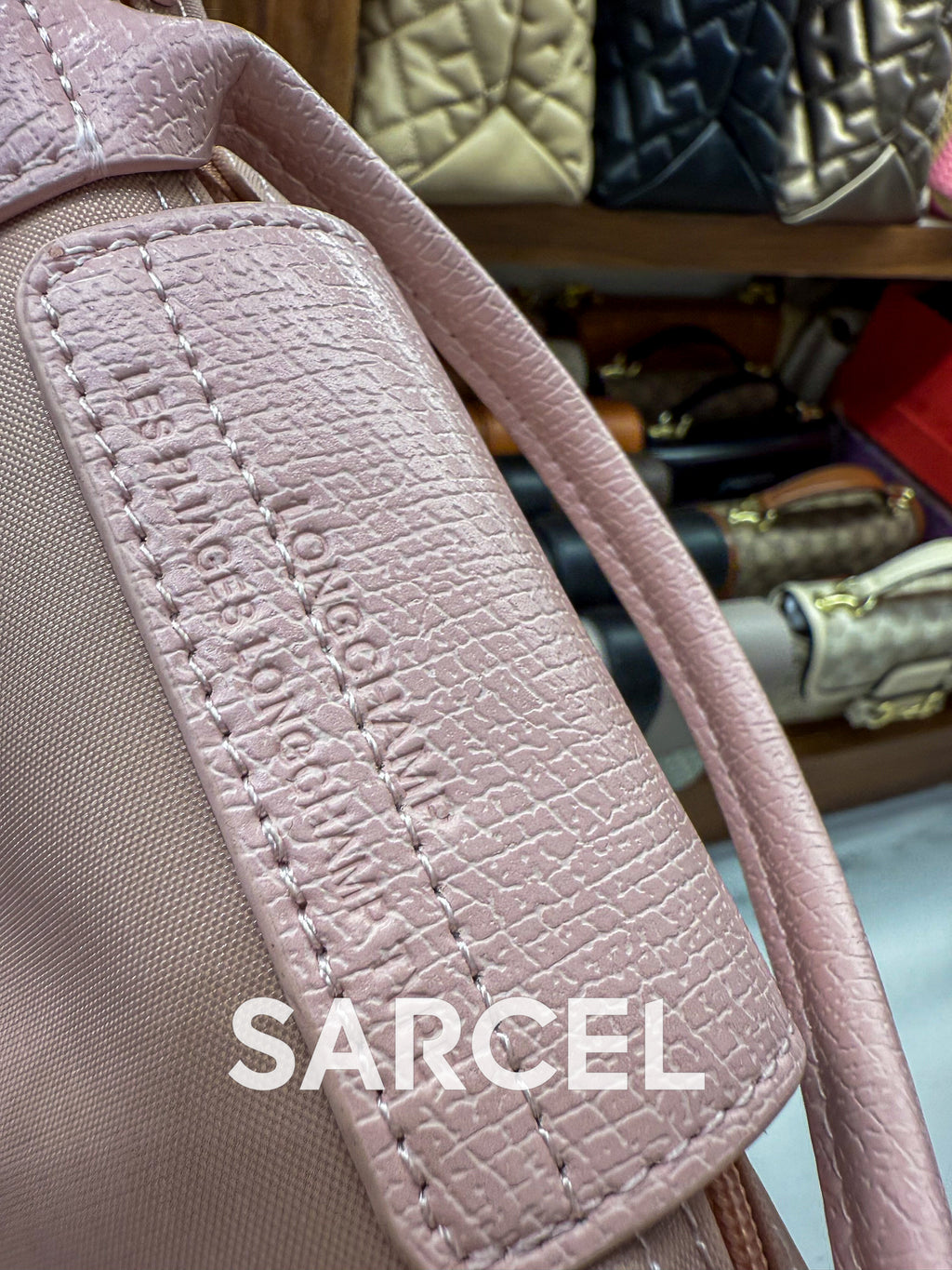 Sac Bandoulière Longchamp Rose Pâle – 100% Cuir Véritable & Finitions Haute Qualité LC-1025